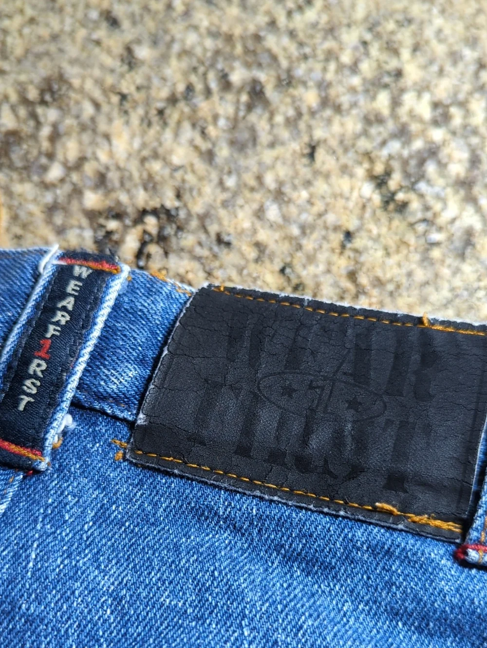 Vtg  Y2K WearFirst Wide Leg Blue Denim Carpenter Denim Jeans W30 L30